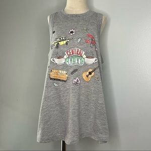 Friends Central Perk Watercolor Design Racerback Tank Top Size Extra Small